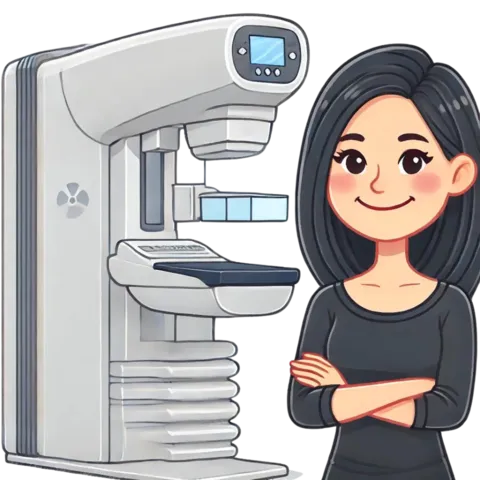 Mammography technologist illustration